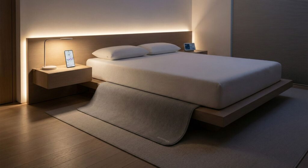 Withings Sleep Tracking Mat best non wearable sleep tracker 2025 with smart home automation