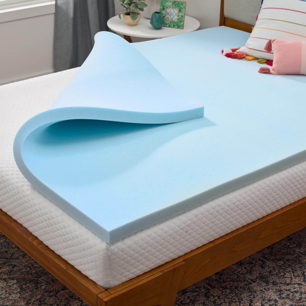 LINENSPA gel memory foam mattress topper affordable option for side sleepers