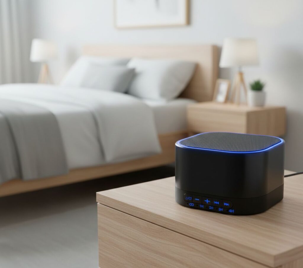 Magicteam budget white noise machine under 25 dollars with 20 sounds and 32 volume levels