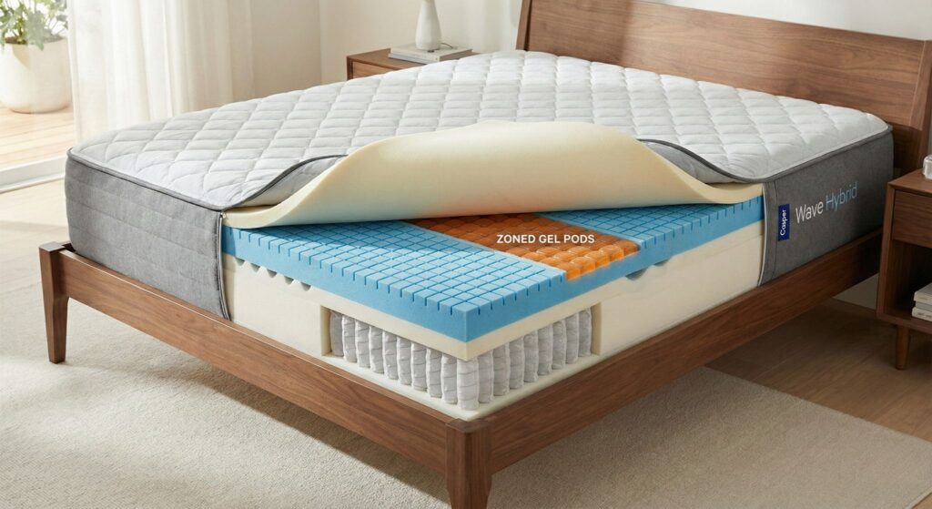 Casper Wave Hybrid mattress with zoned gel pods for targeted support